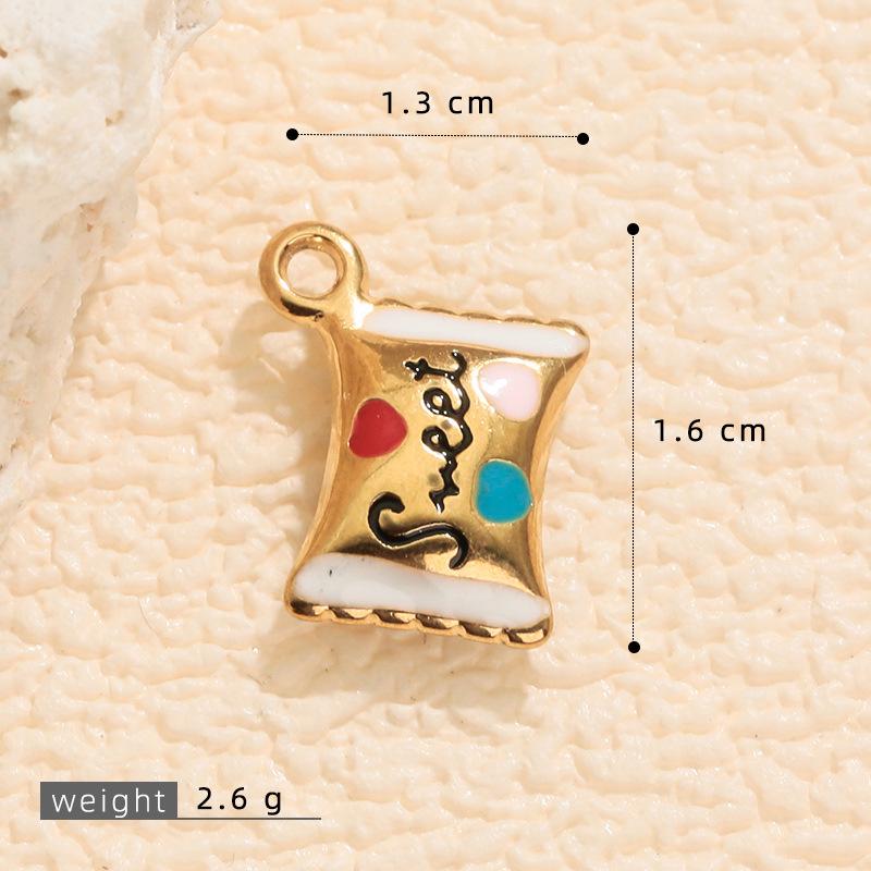 DIY Fruit Charm Bracelet Set: 18K Gold-Plated Zircon Cherry, Strawberry, Banana Earrings, Bracelets, Necklace Accessories.