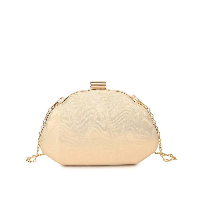 Women's Shell Shape Crossbody Bag, Elegant Chain Strap Shoulder Evening Purse, Rhinestone Clutch for Wedding, Party, Prom