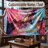 Coperta Ponderata a Tema Geometrico Astratto Coperta Personalizzata con Nome Testo Coperta Morbida Accogliente per Casa Divano Letto