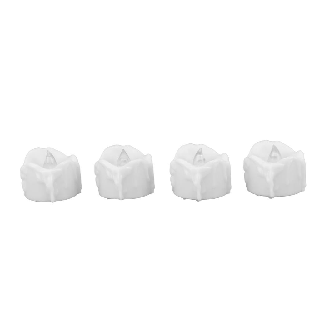 12 PCS LED Electric Tea Candles Warm White Lighting Realistic Flameless Electric Fake Candles for Halloween Wedding Decor
