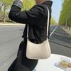 Women'S Fashion Handbags Retro Solid Color Pu Leather Shoulder Underarm Bag Casual Women Hobos Handbags