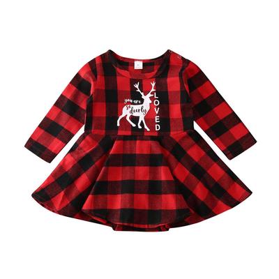 baby girl tartan christmas dress