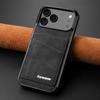 Leather Case For Iphone 17 Air 16 16e Promax 15 Pro 14 Plus 13 Mini 12 11 Iphone17 Kickstand Card SLots Cards Holder Phone Cover