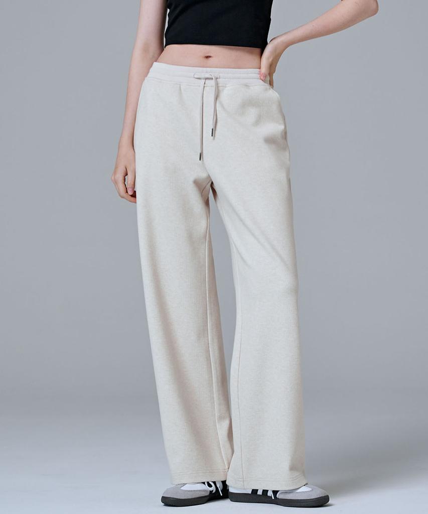 MALOUPE 2302 Knit Corduroy Elastic Pants (Cream)