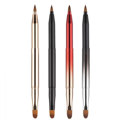 2 In 1 Double-headed Retractable Lip Brushes Blush Makeup Concealer Eyeshadow Eyeliner Foundation Cosmetic Brush
