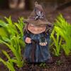 Resin Halloween Witch Sculpture Funny Garden Dwarf Figurine Crafts Gnome Statues  Tabletop