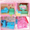 Casa de Bonecas Luminosa Dreamhouse para Meninas Conjunto de Casa de Brincar de Princesa com Bonecas Móveis Acessórios Brincadeira de Faz de Conta Presentes de Aniversário