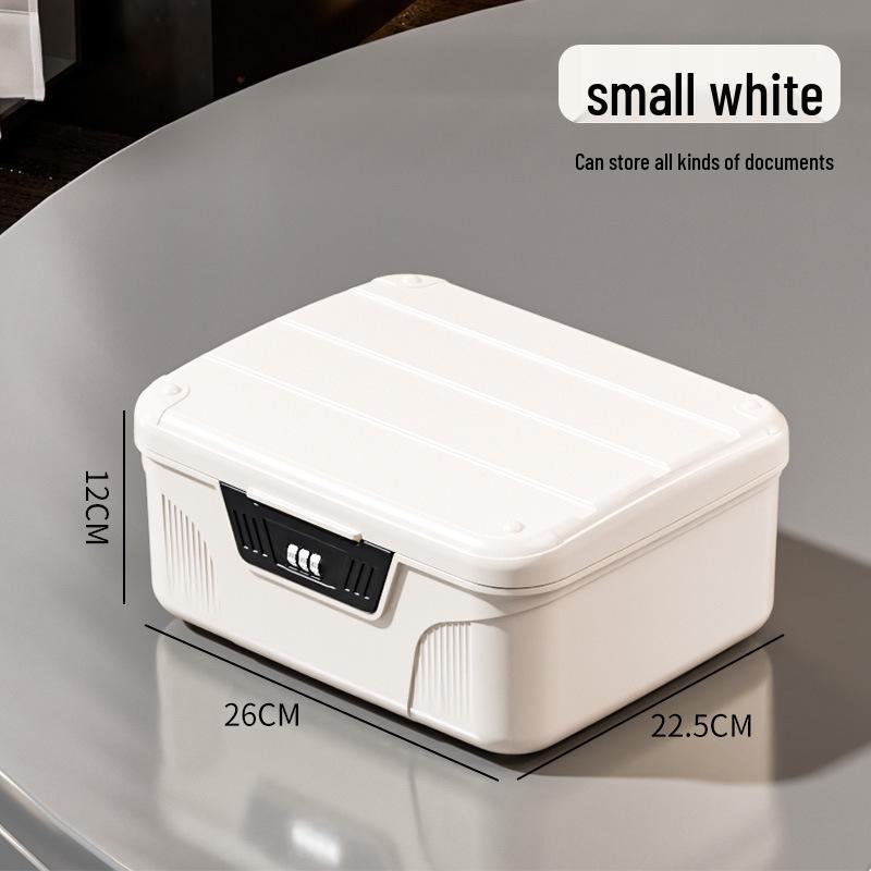 Large Capacity Dustproof Password Storage Box with Lid & Lock for Home & Bedroom