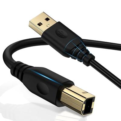 Printer Cable Type A Male To Type B Male Cable Gold Plated Connector Printer USB Cable Computer and Printer Connection Cable Compatible with Epson