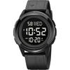 Timever Men's Digital Waterproof Watch with Stopwatch, Alarm, Dual Time Function, Black