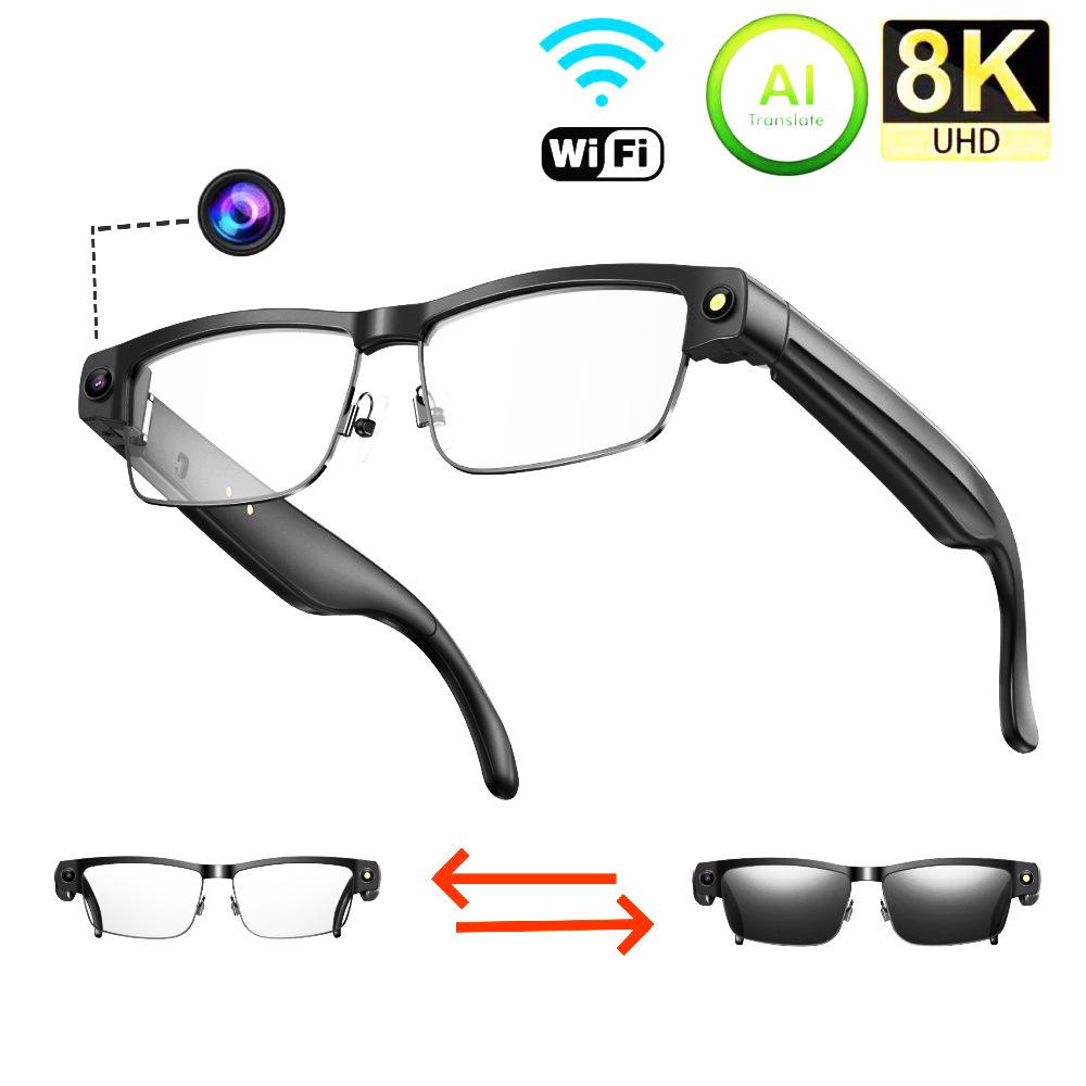 AI Translation Smart Glasses: 800W HD, Real-Time Translation, Photo Capture & Object Recognition