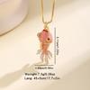 Nidin Cute Enamel Crystal Zircon Koi Fish Pendant Necklace Vintage Goldfish Chain Choker Lucky Animal Jewelry For Women Girls