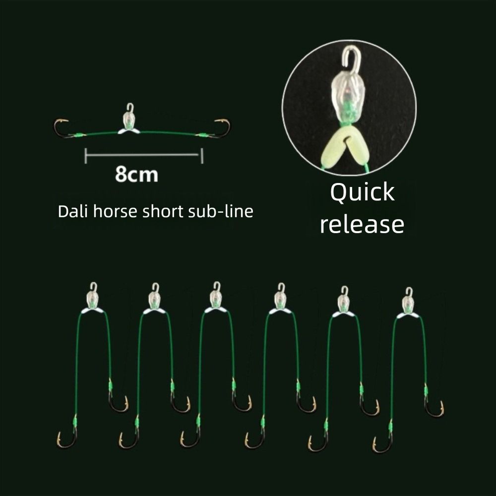 6pcs Eight Type Fishing Line Space Bifurcation Portable Space Bean Line New Swivel Tool  Tying Tool