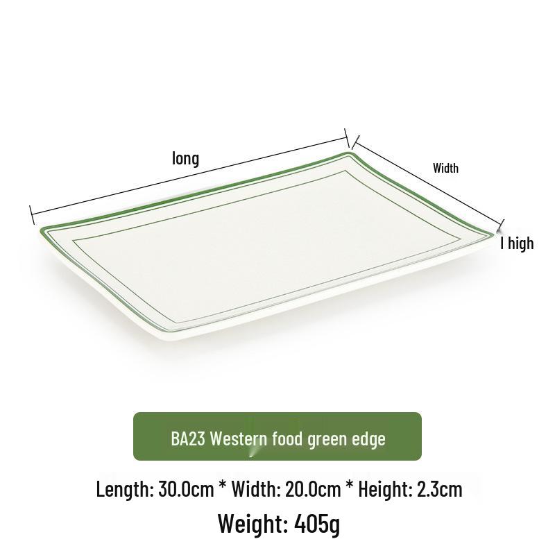 Melamine Rectangular Imitation Porcelain Plate for Hot Pot, BBQ, and Sushi Restaurants