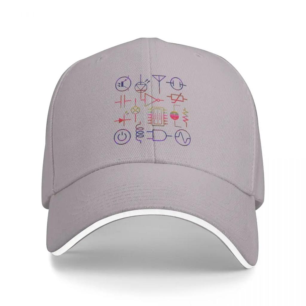 Colorful Electronics Components Electronic Engineering Electronics Collage Baseball Cap Hiking Hat Hat Baseball Cap Mens Women's