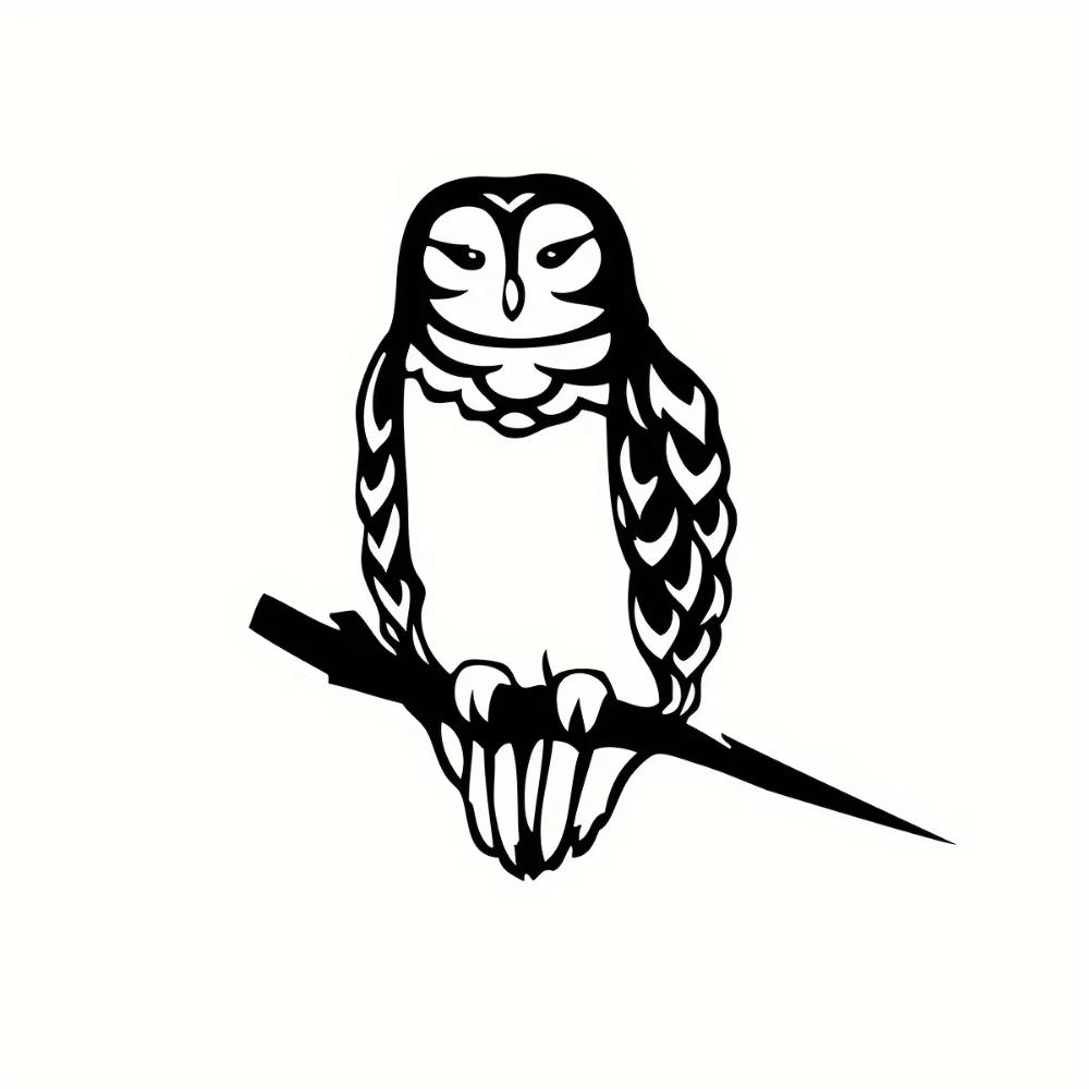 Stylish 1pc Metal Owl Yard Art - Rustic Home & Garden Decor. An Elegant Piece for Backyard and Patio, Enhancing Outdoor Beauty.