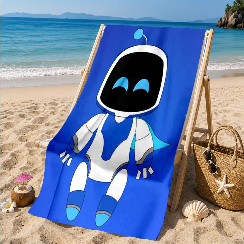 Weltraumabenteuer Astro Bot Strandtuch, Schnelltrocknend, Pflegeleicht, Geeignet für Fitness und Strandurlaub, Sport-Essential