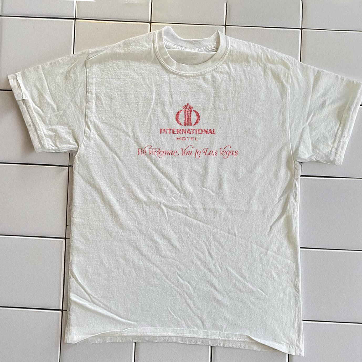70 s International Hotel Las Vegas Rare T-Shirt White S 2XL
