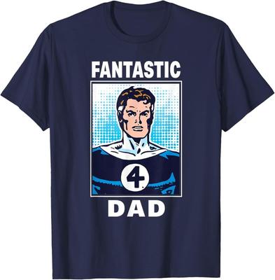 Marvel Fantastic Four Vatertag Fantastischer Papa Retro Reed T-Shirt