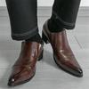 British Designer Gentleman New Pointed Chelsea Business Elevator Shoes For Men Fashion Dress Wedding Prom Homecoming Footwear