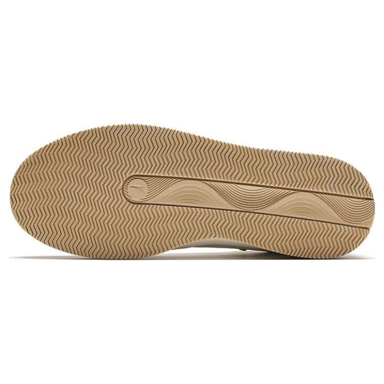 Anta C37 Series Comfortable Non-Slip Wear-Resistant High-Top Skate Shoes Men Skate Shoes White Brown 912348081-2