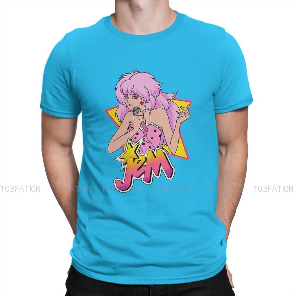 Jem and the Holograms Rockstar Tshirt Graphic T Shirt Punk Hot Sale 100% Cotton O-Neck Men's Streetwear
