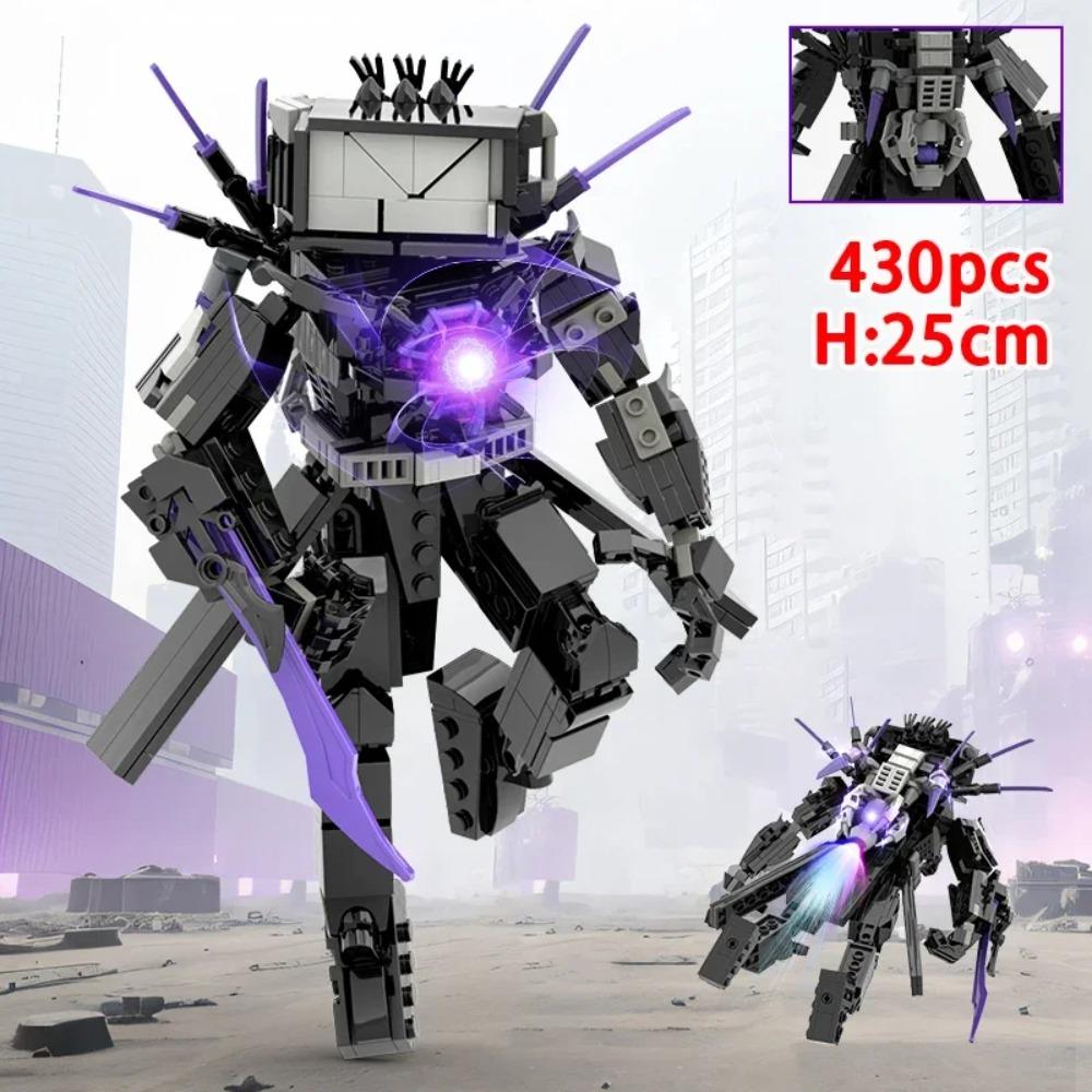MOC Skibidi Toilet Building Blocks Set Titan Speakerman Cameraman Tvman Bricks DIY Model Toys For Kid New Year Birthday Gifts