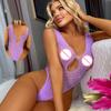 Women Transparent Lace Bodysuit Sexy Lingerie Sleepwear Mesh Net Floral See-Through Teddies Catsuit Erotic Sex Costume Underwear