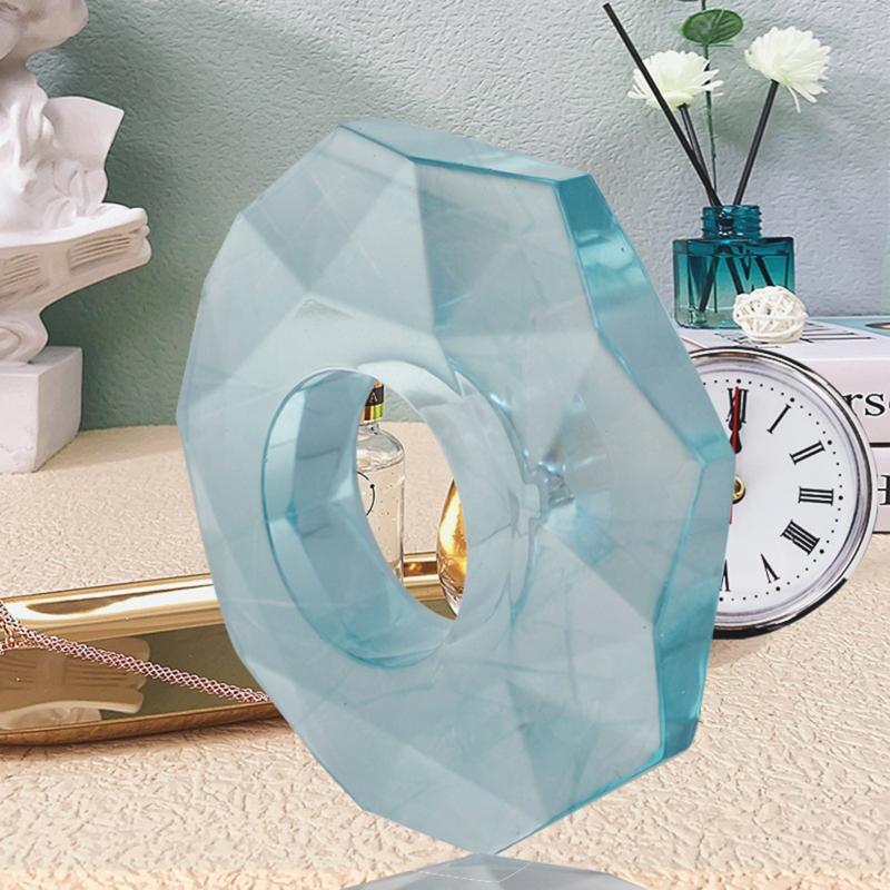 Hexagonal Shape Clock Mold with Clock Silicone Casting Epoxy Resin Mold for Handmade DIY Crafts Making Home Decorations