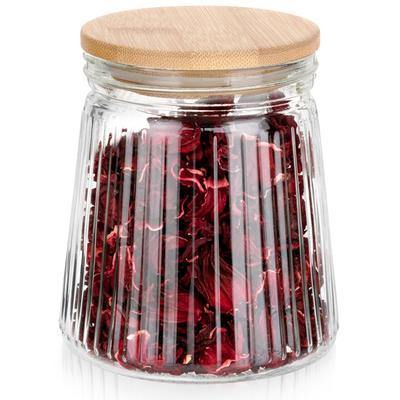 Bamboo Glass Kitchen Container for Food, Loose Products, Leakproof 1.4