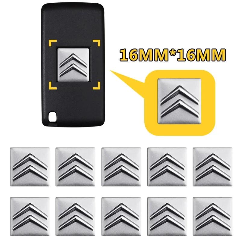 10Pcs 16mm Remote Car Key Stickers Emblem Logo Accessories For Citroen C4 C1 C5 C3 C6 C5 C8 DS C-ELYSEE VTS C4l Xantia DS3 Xsara YR2