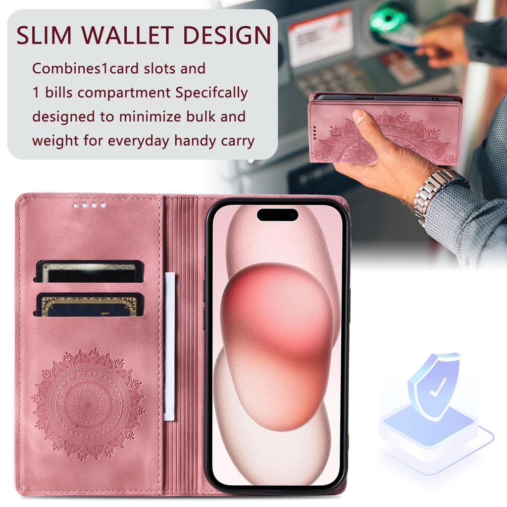 Style-010 For iPhone 16 Case Magnetic Closing Leather Phone Cover Pattern Imprinted