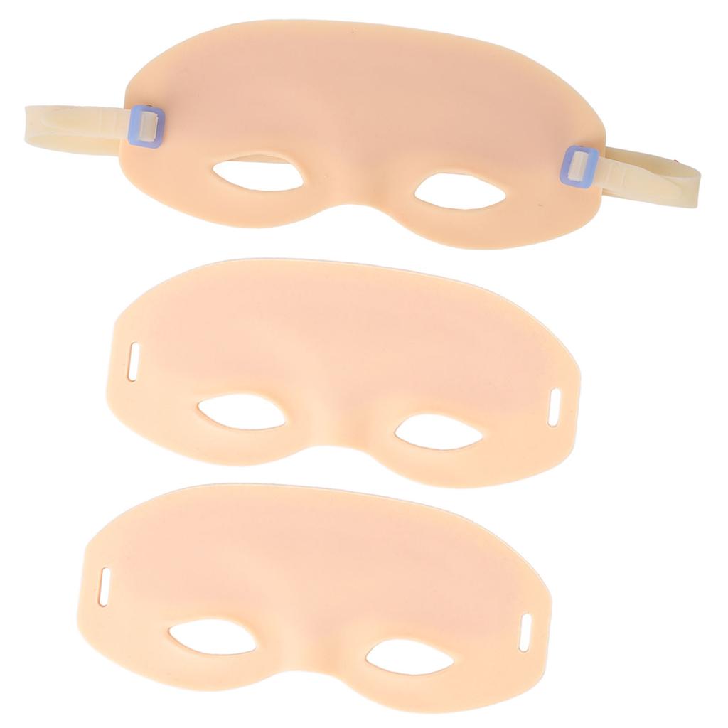 3 ks Microblading Cvičná kůže Silikonová Plyšová s Elastickou Nastavitelnou Páskou Nositelná Čelenka pro Cvičení Tetování Obočí