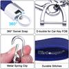 Genuine Leather Car Smart Key Blue [Wisdompro] Keychain, Anti-Loss, Compatible, Stylish, Unisex, (Carabiner Clip)