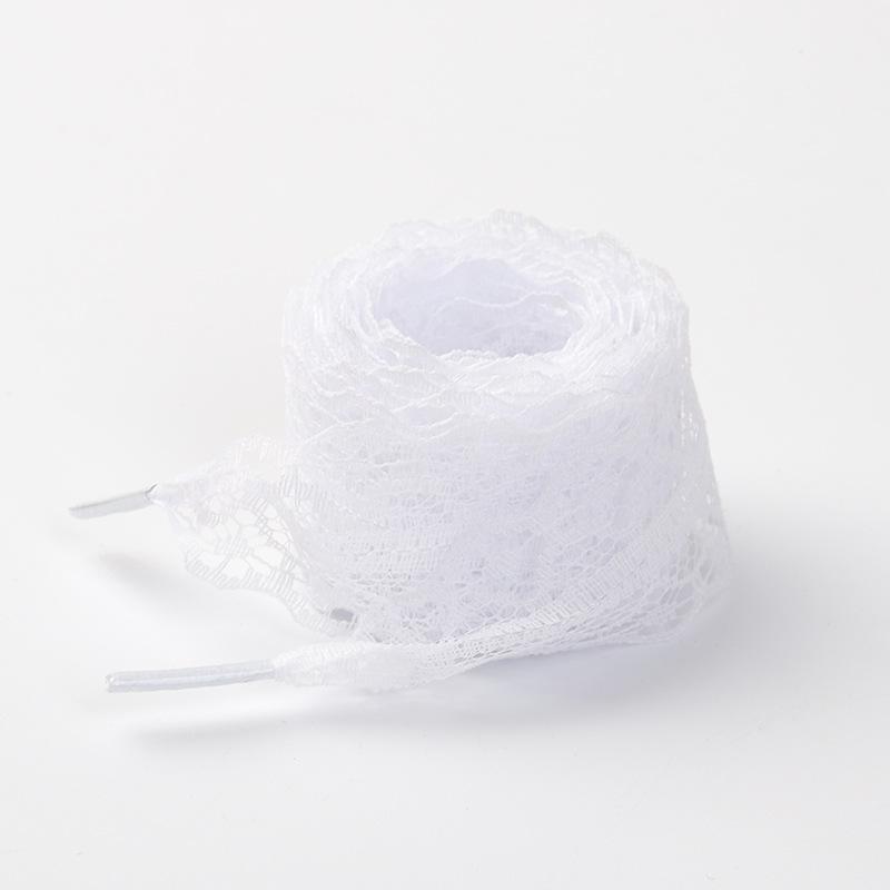 1 Pair Soft Silk Lace Shoelaces, Colorful Flat DIY Shoe Straps, Ballet Style for Sneakers  Elegant Trim