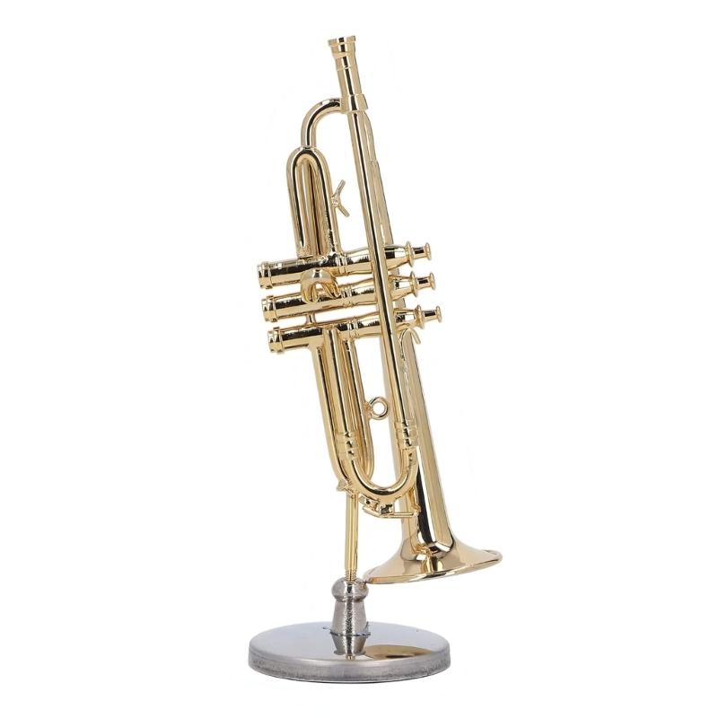 Handcrafted Saxophone Brass Gold Plated Musical Instrument Decoration With Protective Case For Music Lover