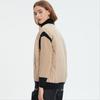 DIMANAF 2025 Mantel Damen Pullover Patchwork Wattiert Knöpfe Mantel Strickjacke Fake Zweiteiler Lockerer Pullover