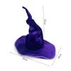 Halloween Costume Female Witch Twist Hat Black Velvet Witch Magician Velvet Hat Party Cosplay Props Festival Decor Accessories