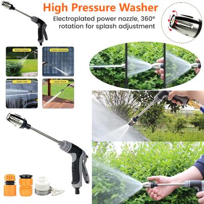 Ruční vysokotlaký čistič se 360° otočnou zahradní hadicí, tlaková mycí pistole Waterblitz Turbowasher pro čištění auta