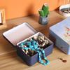 Vintage Large Capacity Tinplate Box With Lock Key Desktop Storage Case Metal Box Jewelry Storage Empty Box