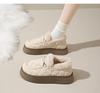 Large Size Women's Shoes Snow Cotton Shoes Winter Thick-soled Piled and Thickened Fluffy Shoes One Pedal Piled Boken Doudou Shoes