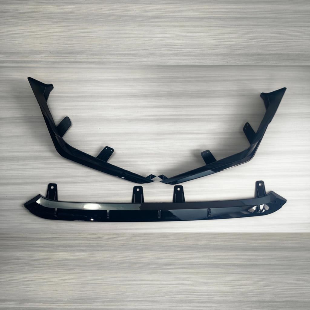 Splitter Front Air Dam Guard Bumper Lip Chin Protector Glossy Black Tuning Trim For Honda Civic 11th FE1 Sedan 4Doors 2021-2024