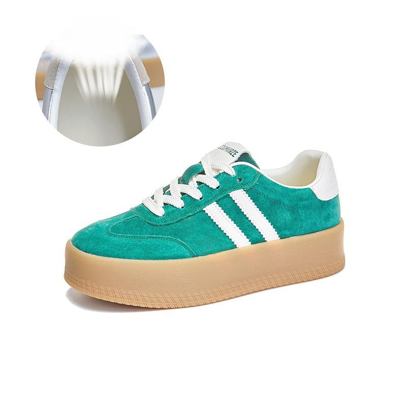 

Кроссовки De Training из натуральной кожи Forrest Gump Shoes Retro Sneakers Casual Flat Womens Shoes 40 зелёный