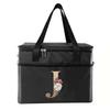 Thermal Bag Portable Lunch Bags Insulated Cooler Bag Food Bento Bags Printing Gold Letter Series Travel Picnic Storage Ice Bags