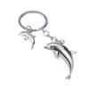 Ozean Delphin Legierung Schlüsselanhänger 3D Detailliert Marine Schlüssel Taschen Ornament Anhänger Mini Geschenk Tierisches Thema Schlüsselring für Frauen und Männer