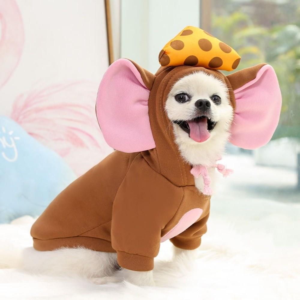 Modische Winter-Haustier-Cosplay-Kostüme Fleece Verdickt Hundekleidung Hoodies Niedlich Winddicht Haustierkleidung Katze