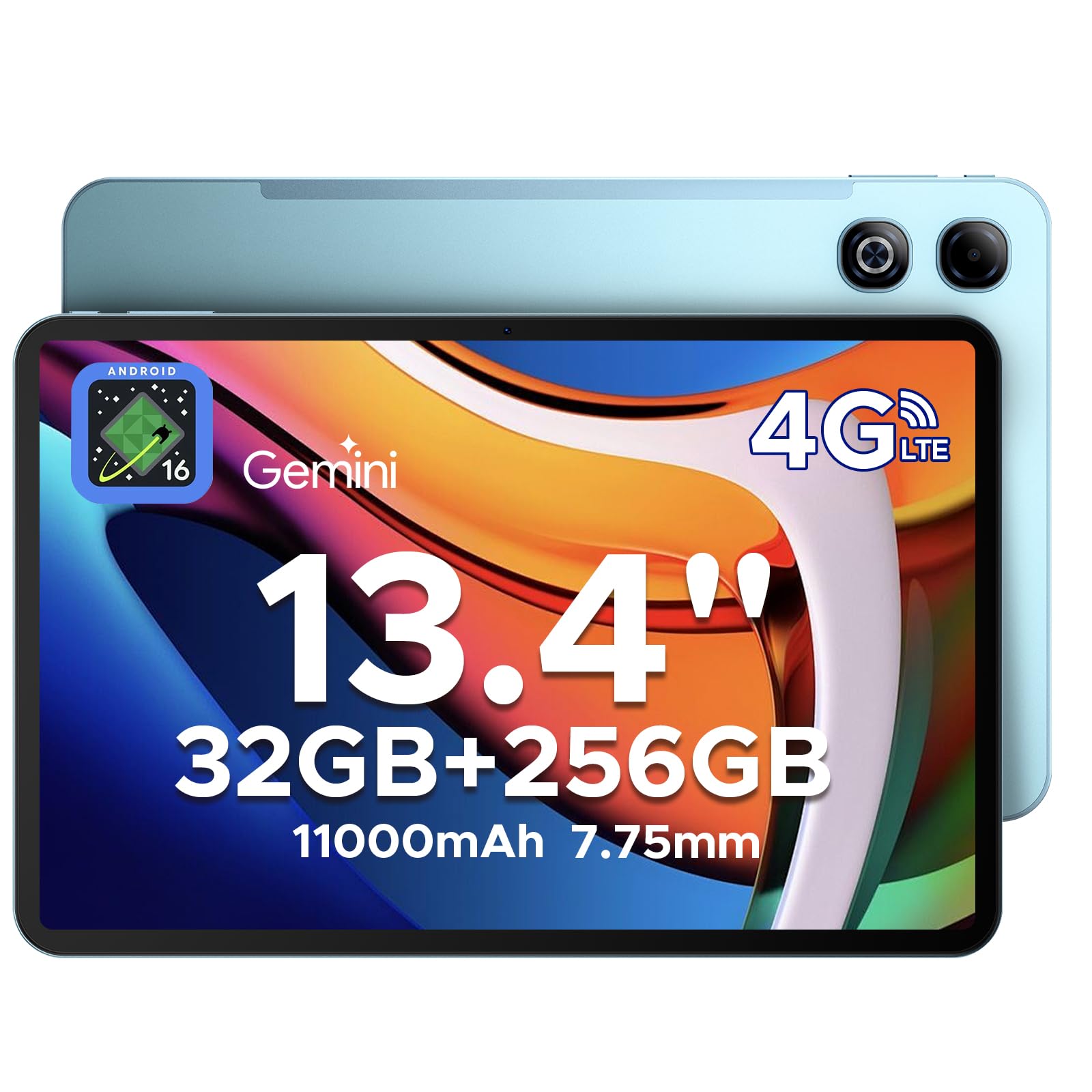 

appearance of the Android 16 DOOGEE Tab G6 Max IPS Large 90Hz Android UNISOC T7820 32GB 256GB ROM 2TB 11000mAh 4G Dual 13MP 8MP Face Metal DRM L1 синій