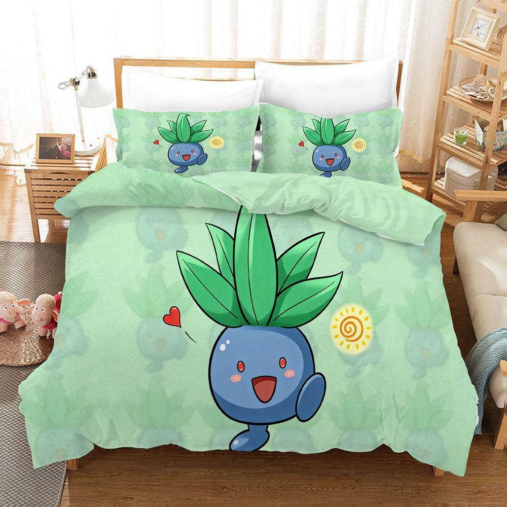 Anime Pokemons Bedding Set Cartoon Children Bedroom Quilt Cover Boy Girl Bedclothes Single Double King Pikachu Duvet Cover Gift