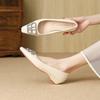 B Spring New Rhinestone Pointed Versatile Slope Heel Flat Shoes Women's Niche Temperament Single Shoes