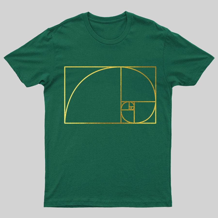 Fibonacci Spiral Geek Graphic T-Shirt